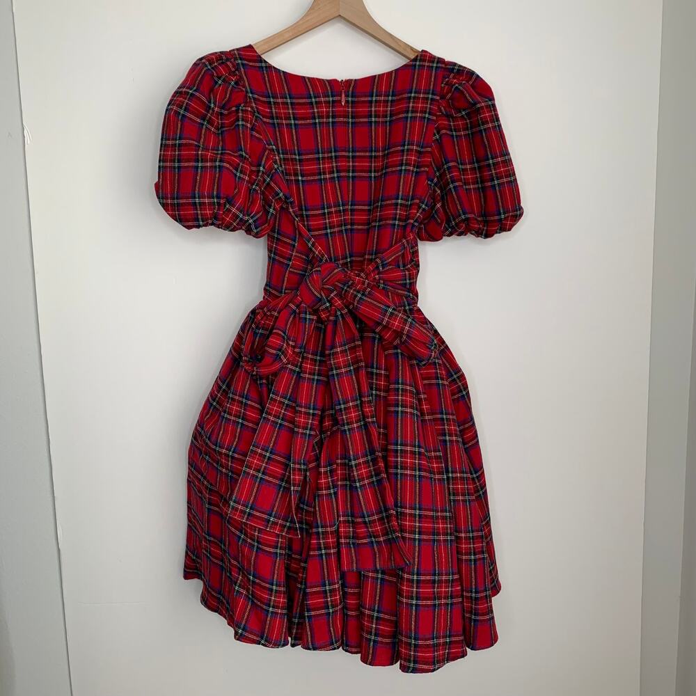 Ivy City Co x Courtney Keiko Nutcracker Holiday Red Plaid Dress Womens Size 2 - Picture 4 of 14
